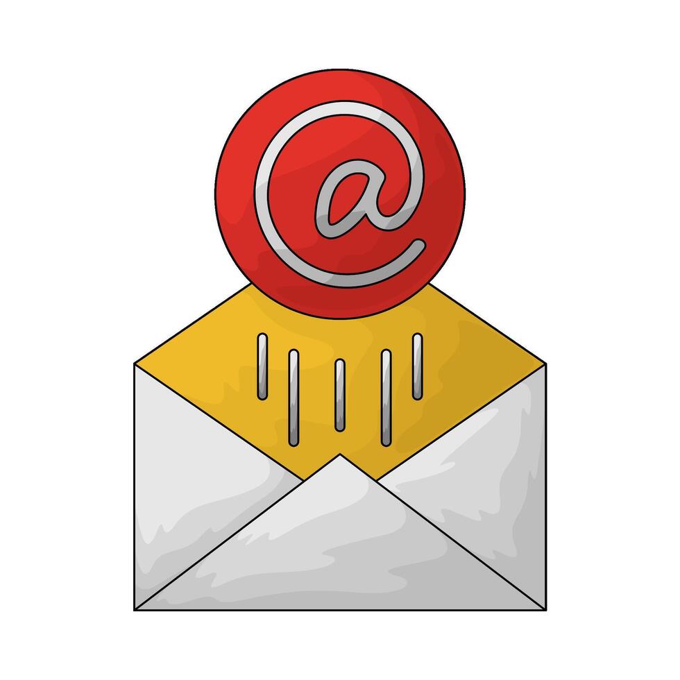 open email illustration vector