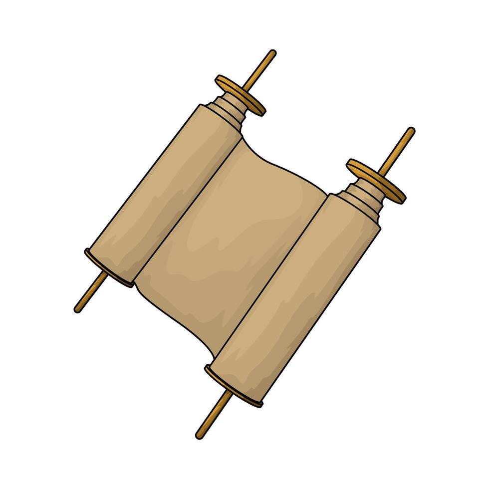 old paper roll illustration vector
