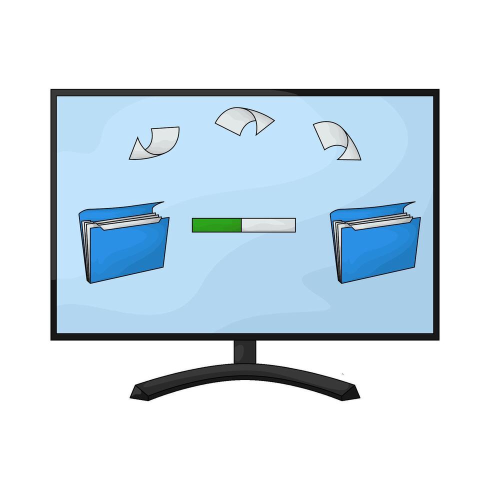 is uploading a folder illustration vector