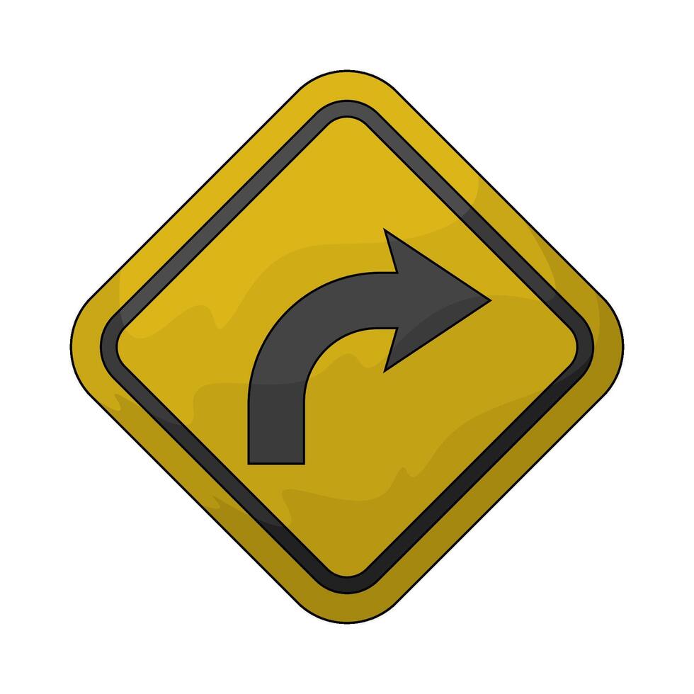 right turn symbol vector