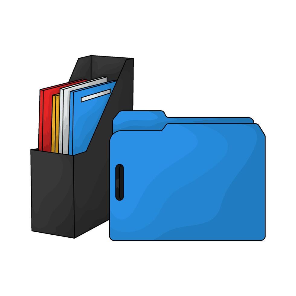 file with folder illustration vector