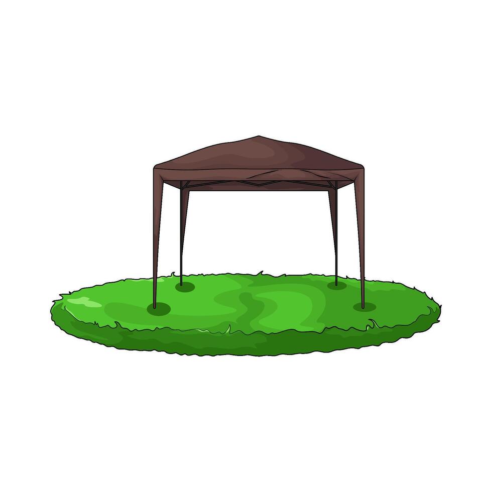illustration of Gazebo Canopy Tent vector