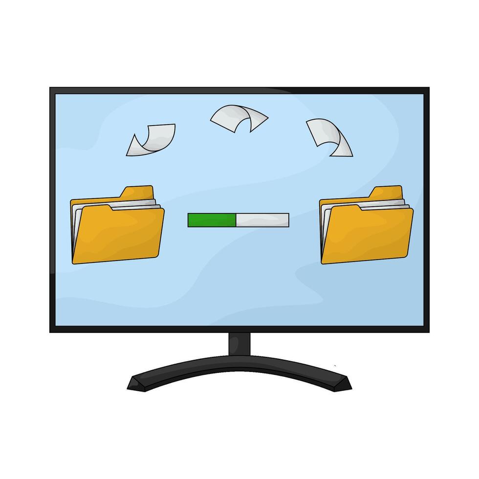 uploading a folder illustration vector