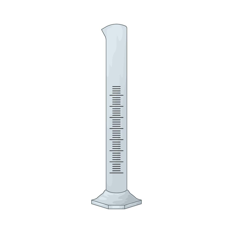 Lab graduated cylinder vector