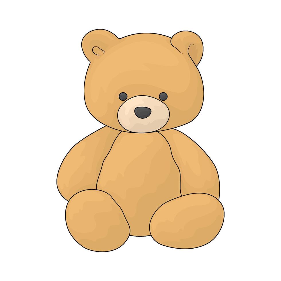 stuffed teddy bear vector