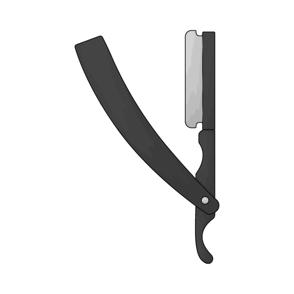 Barber straight razor vector