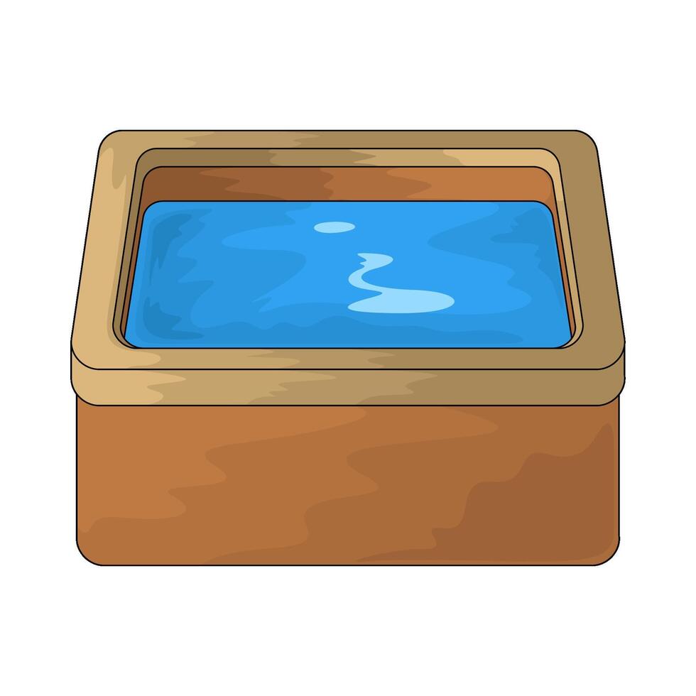 Sauna pool illustration vector