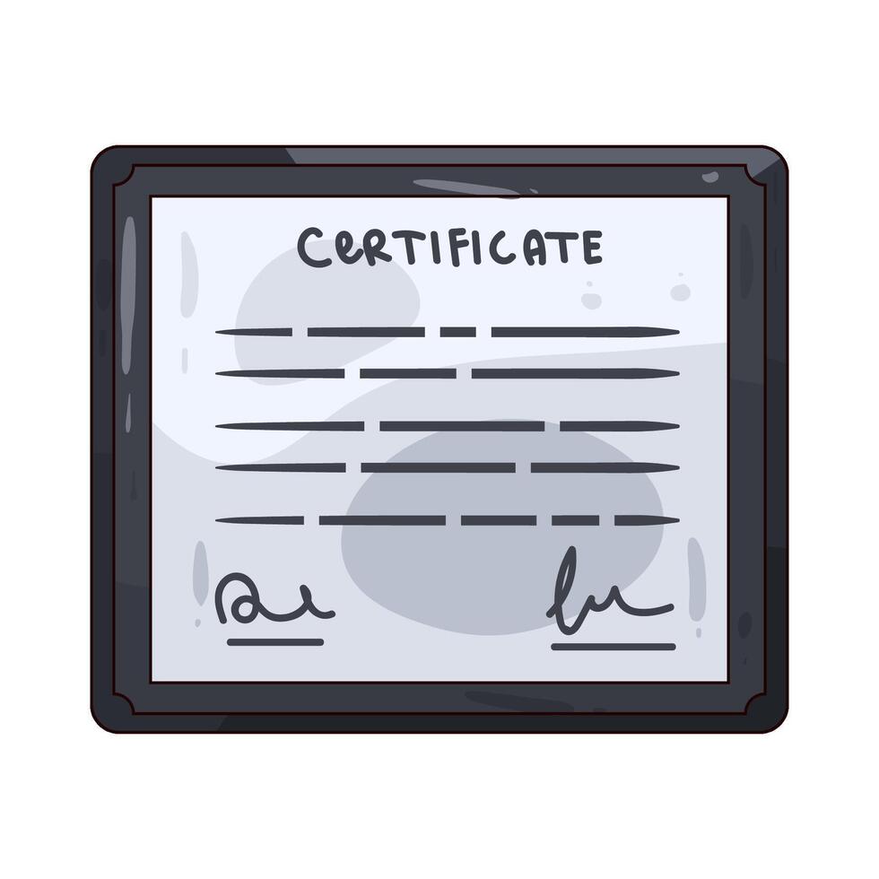 legal certificate illustration vector