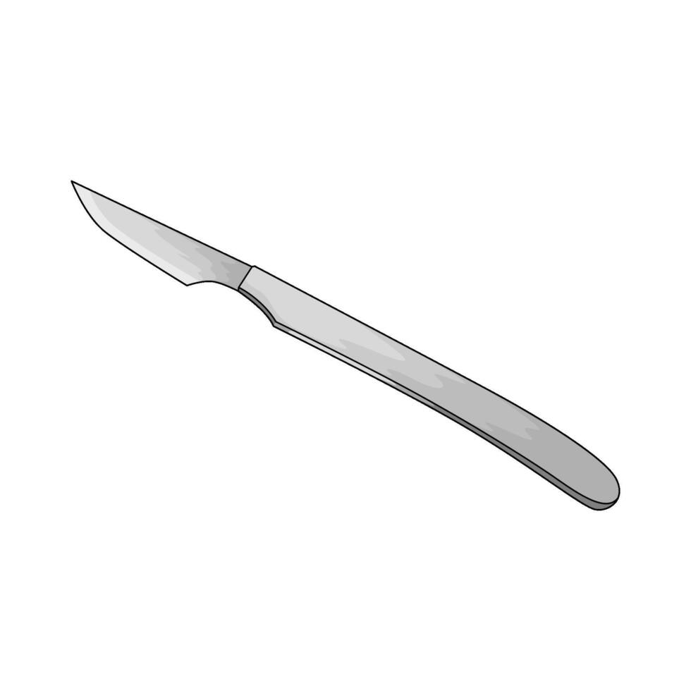 medical scalpel illustration vector