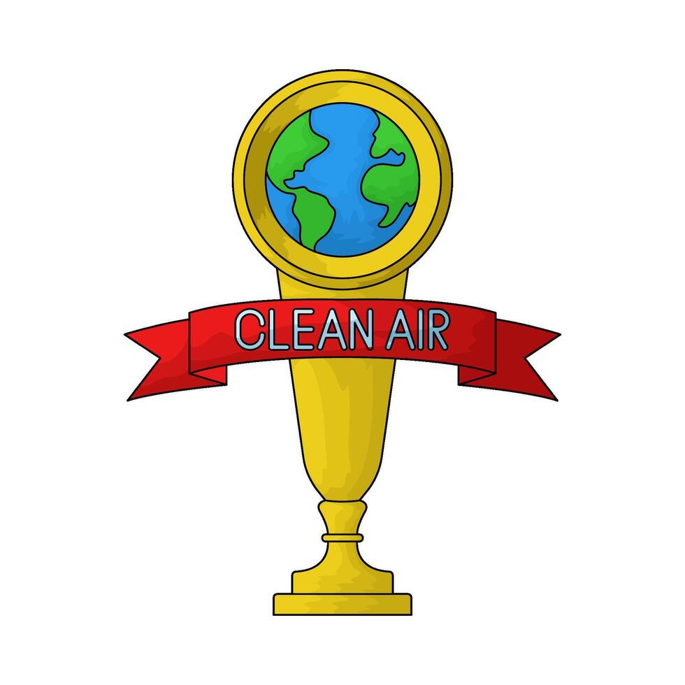 clean air trophy vector