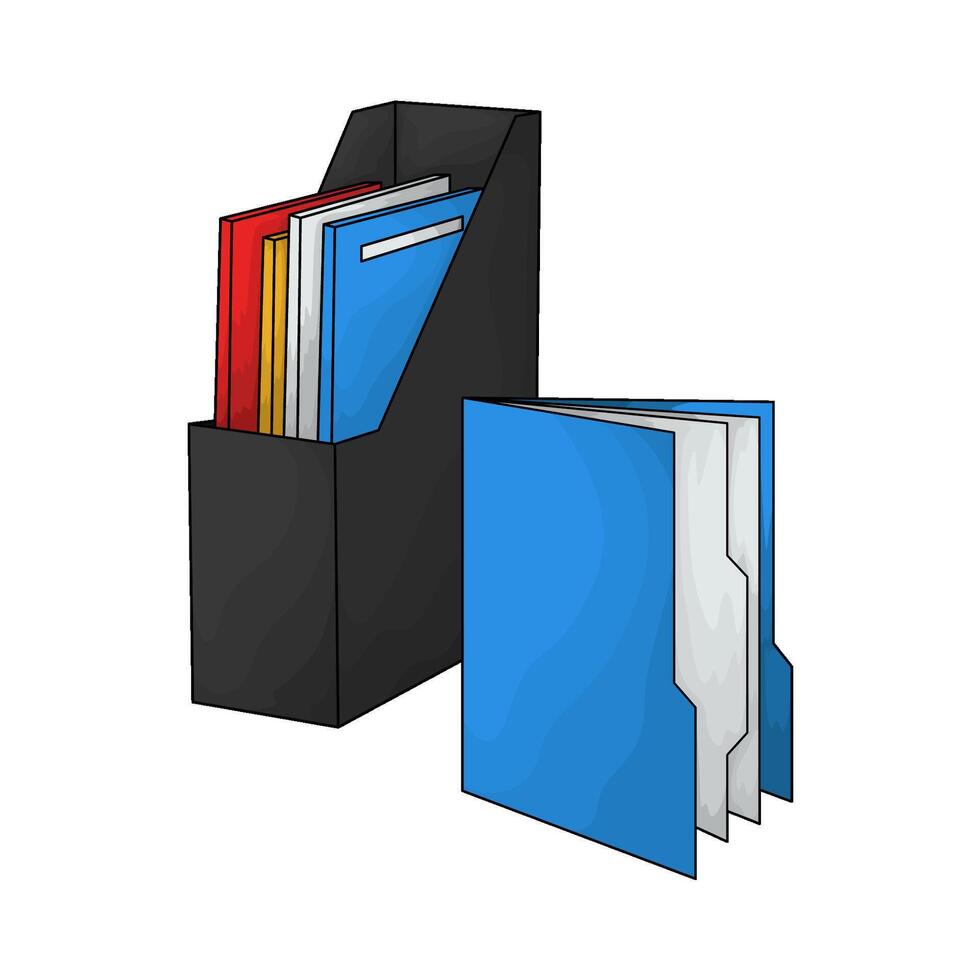 illustration of office folders vector