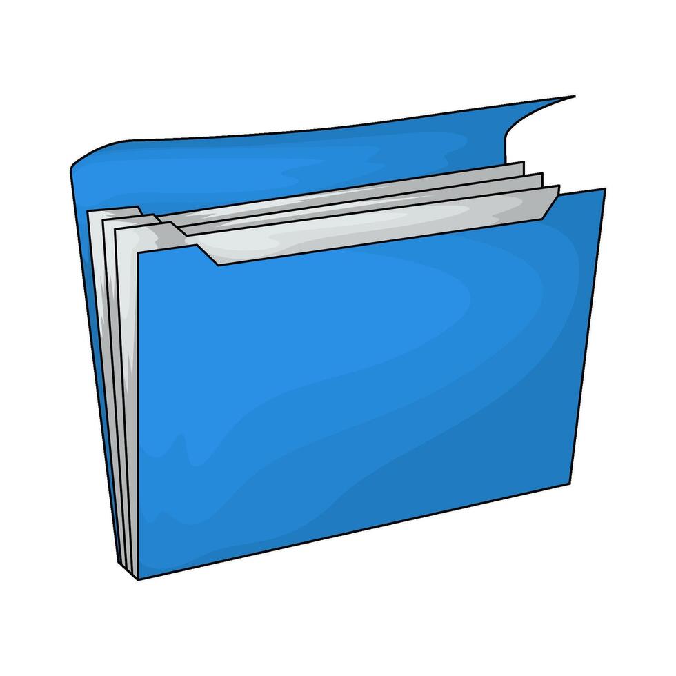 empty blue folder vector