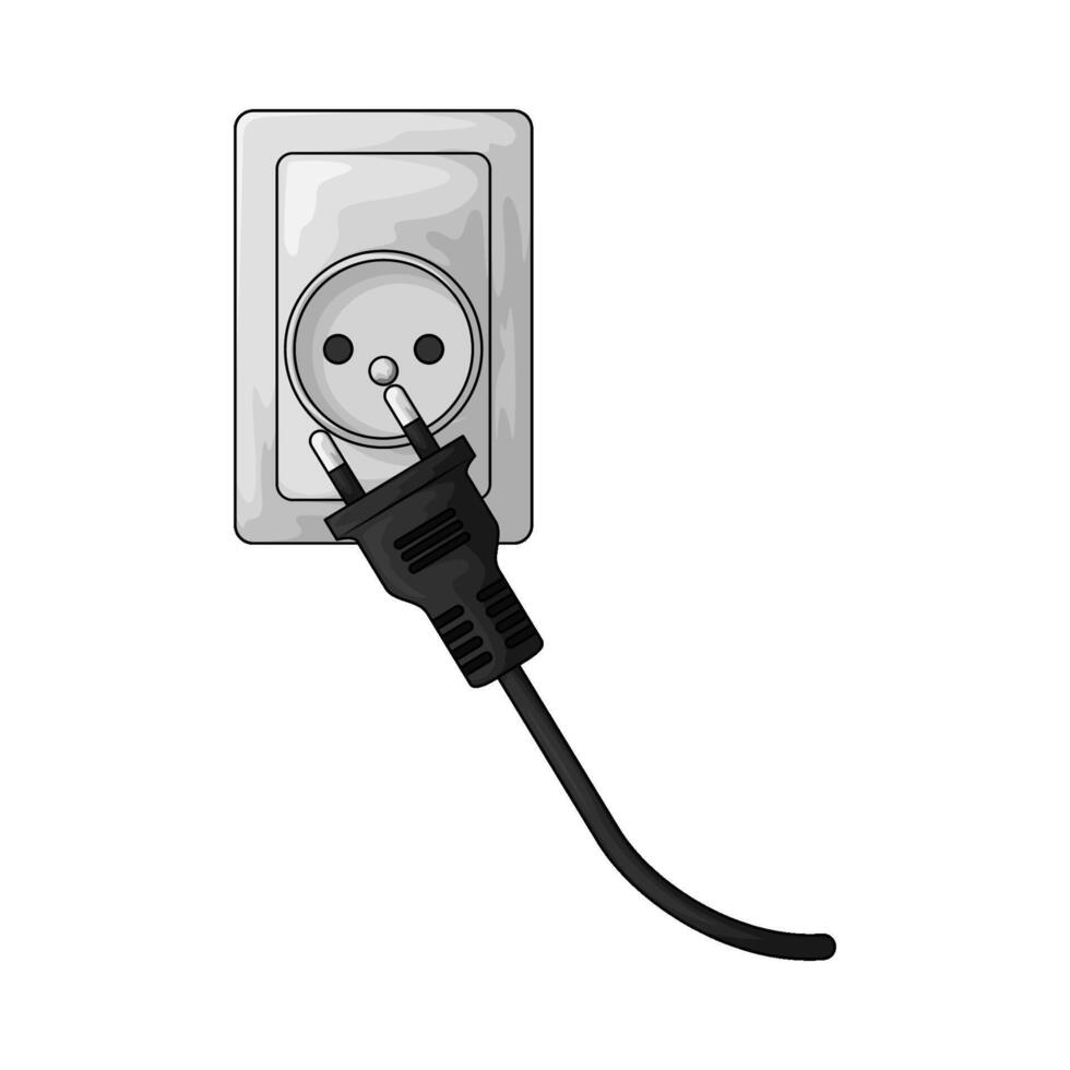 illustration of Electrical Sockets with plug vector