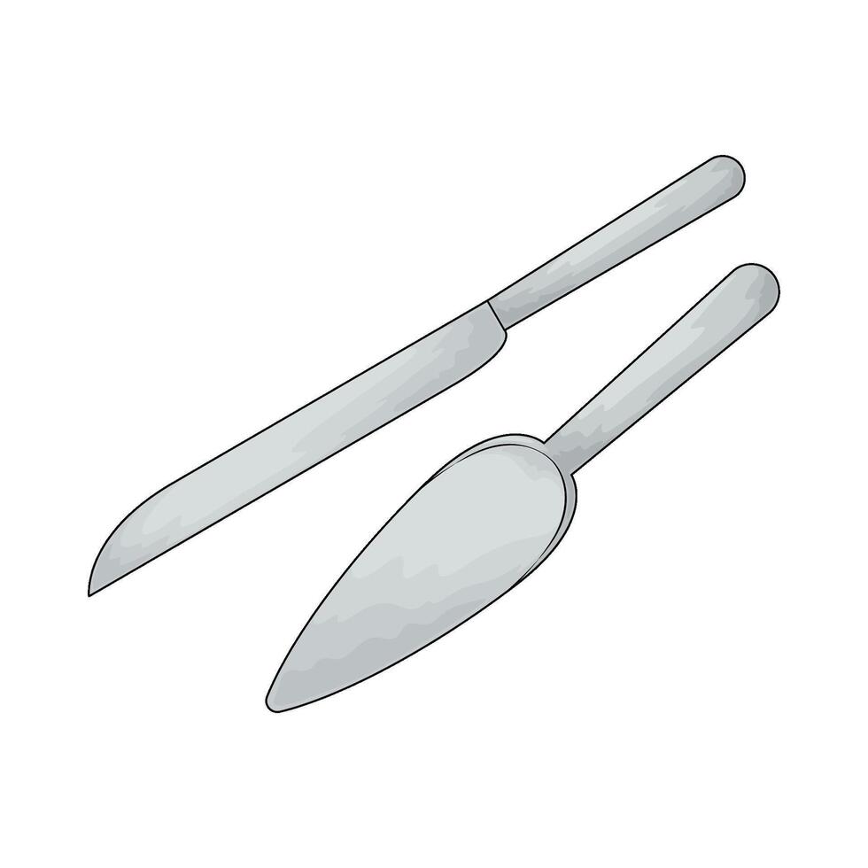 Wedding cake knife vector