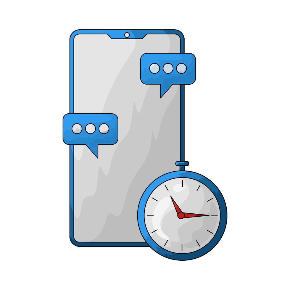 timer message illustration vector