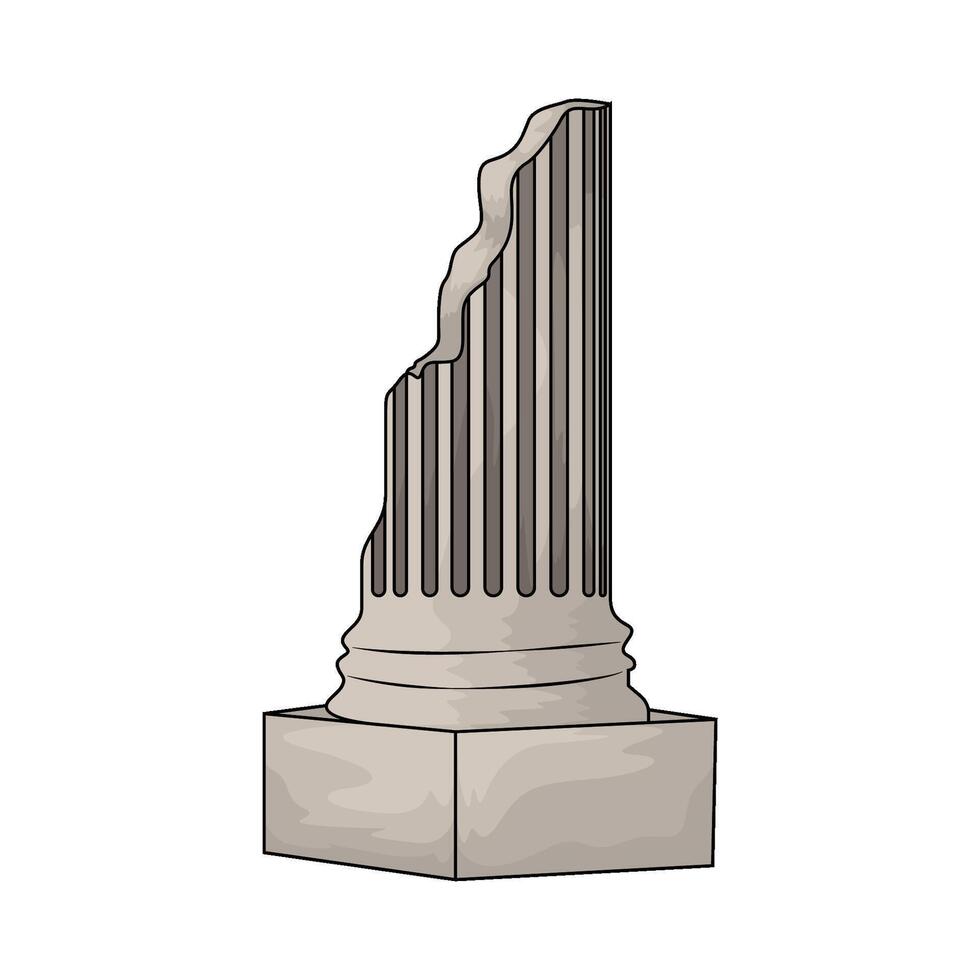 old pillar illustration vector