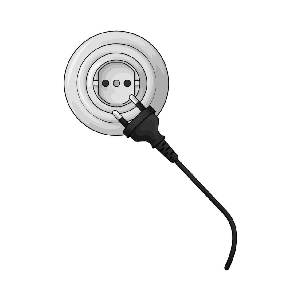 socket and plug illustartion vector