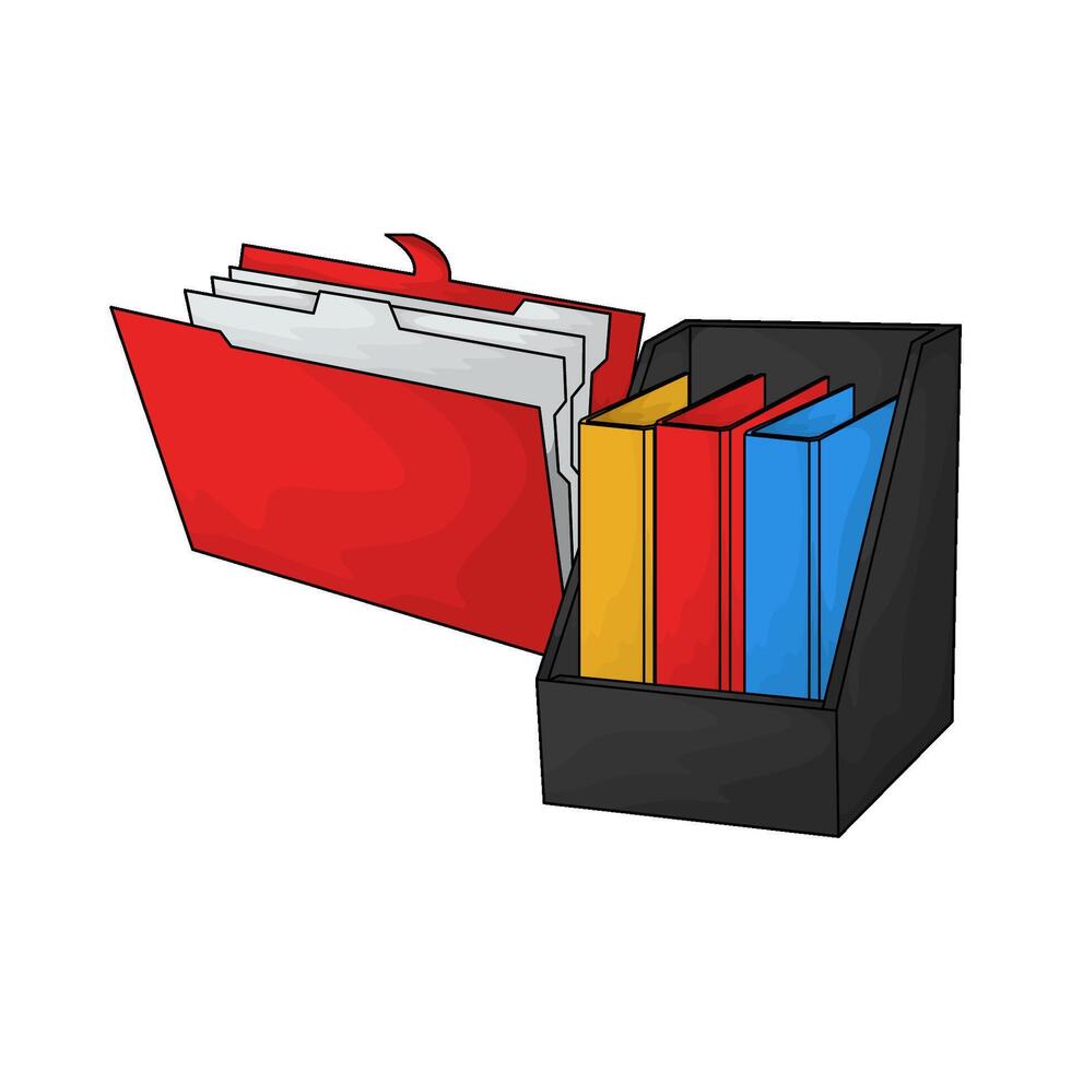Folders are neatly arranged vector
