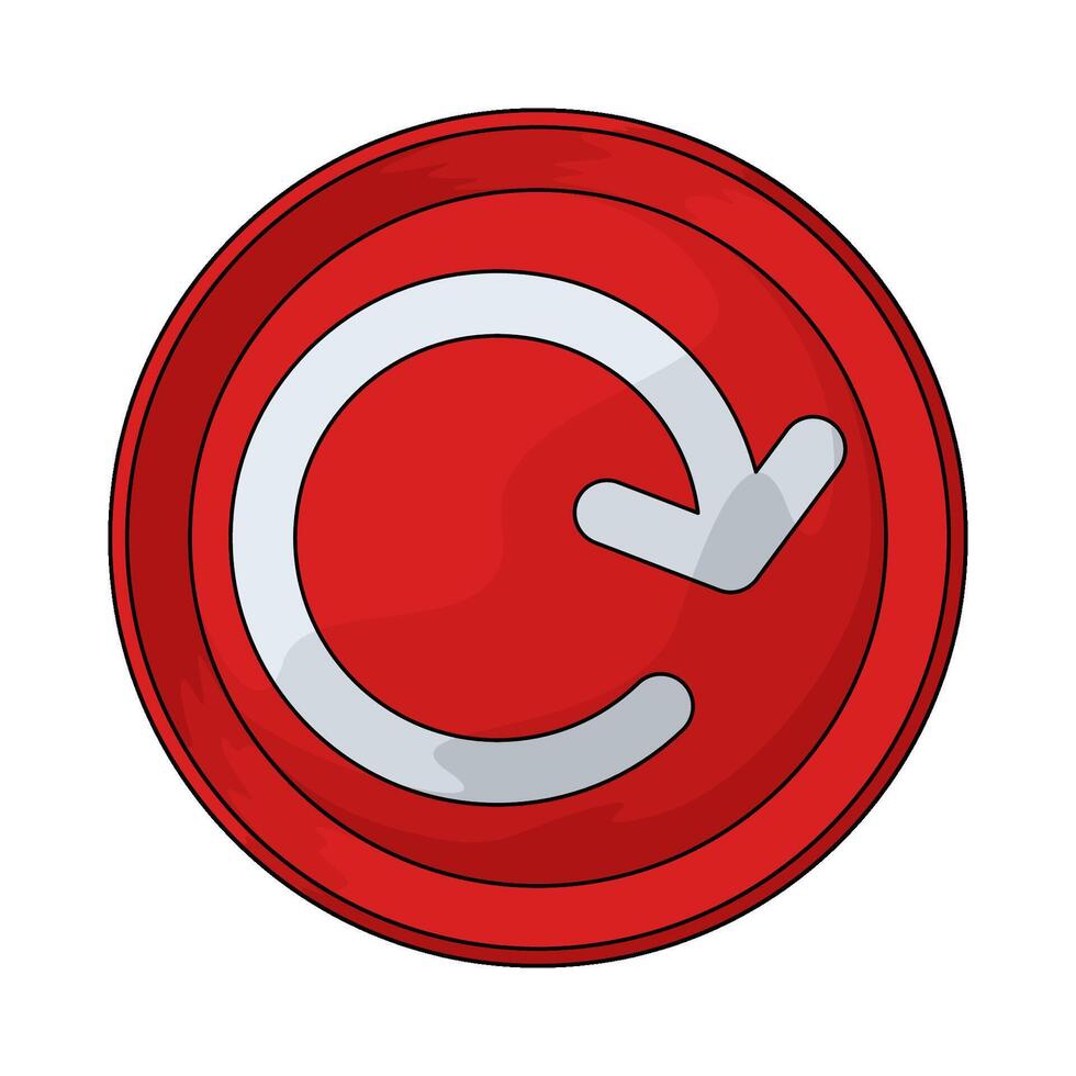 red reload button vector