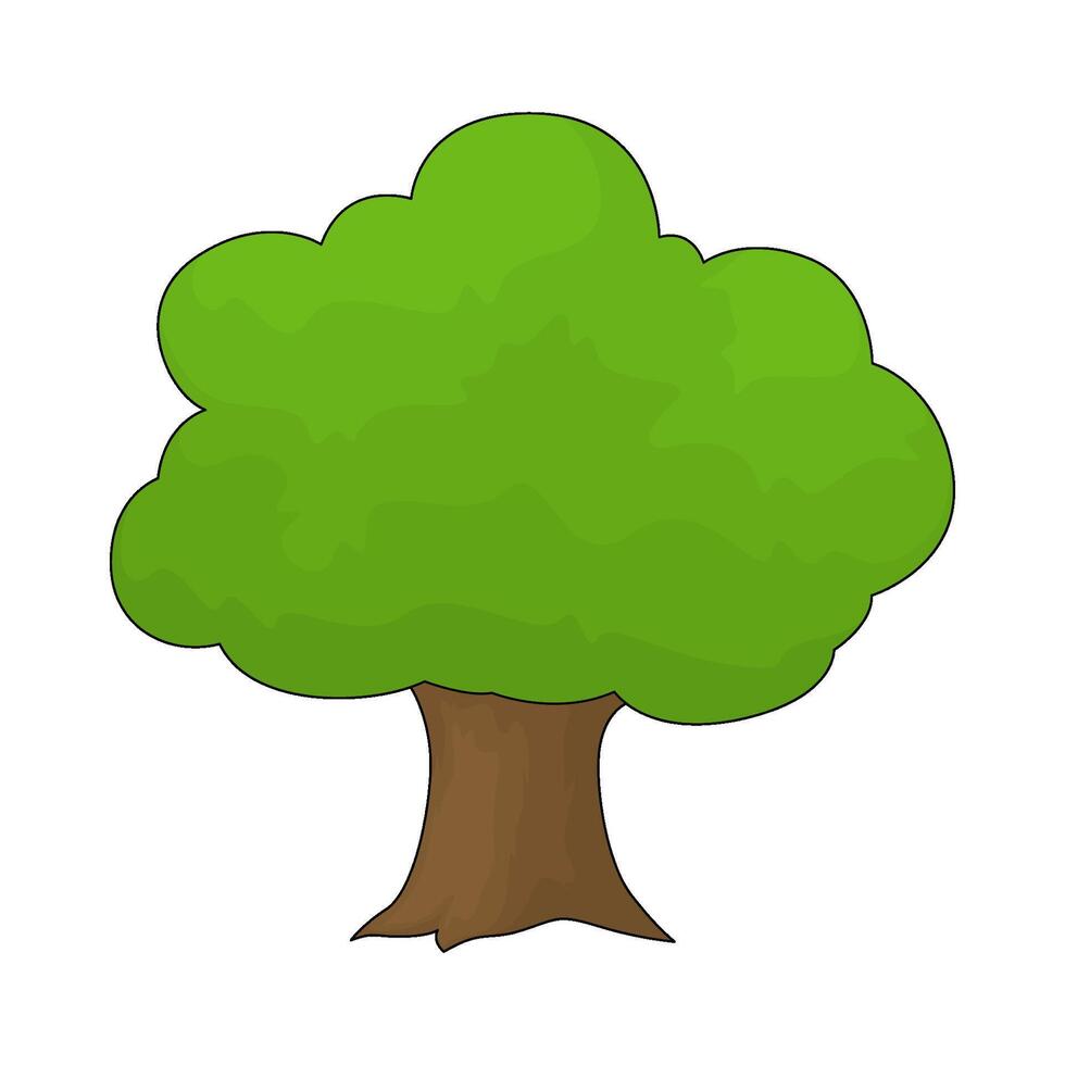 illustration of a green tree vector