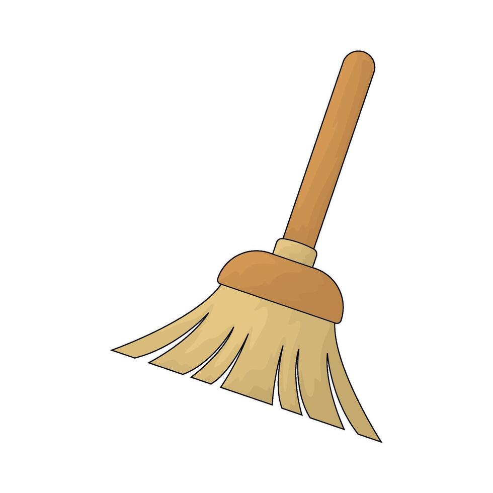 Cleaning broom illustration vector