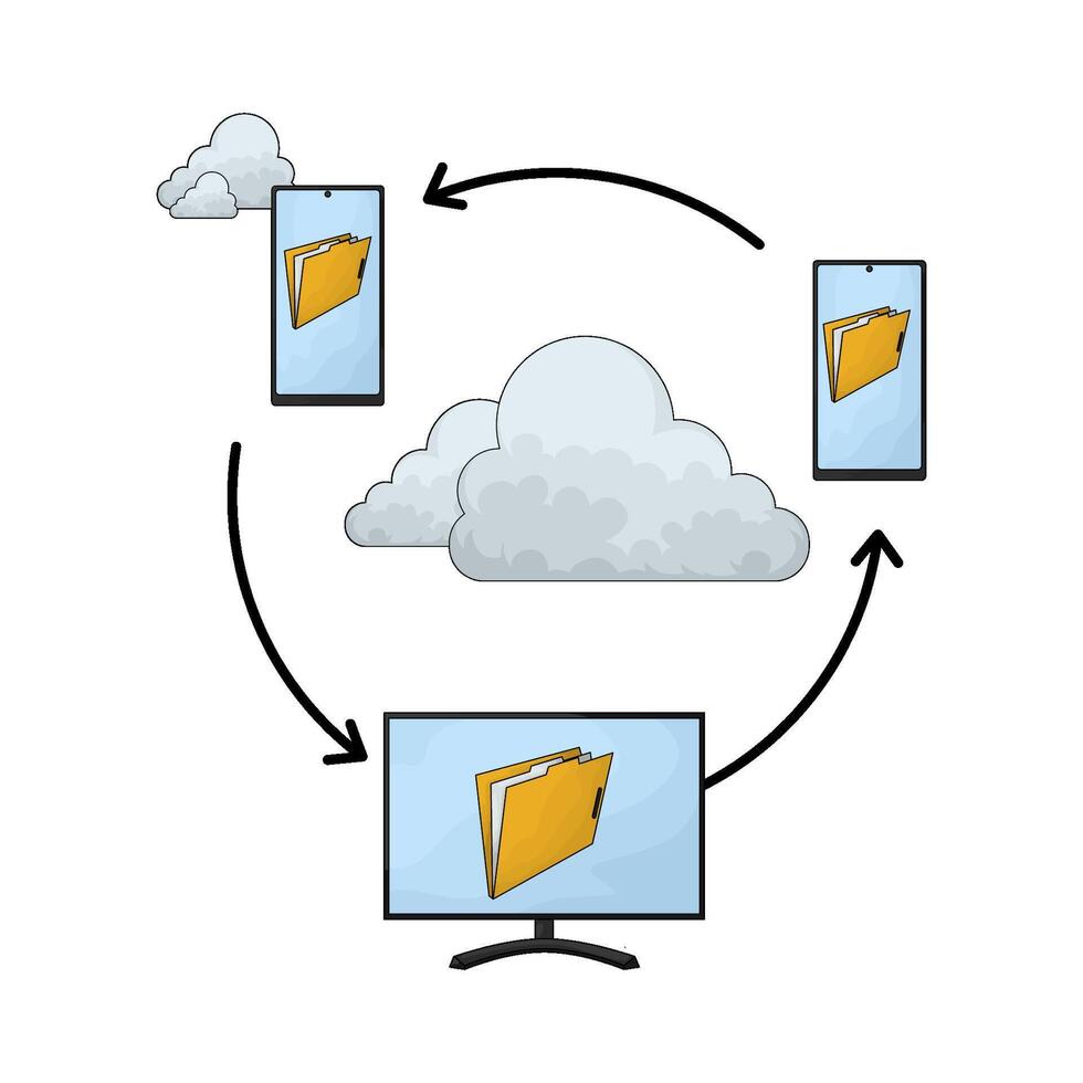 back up folders vector