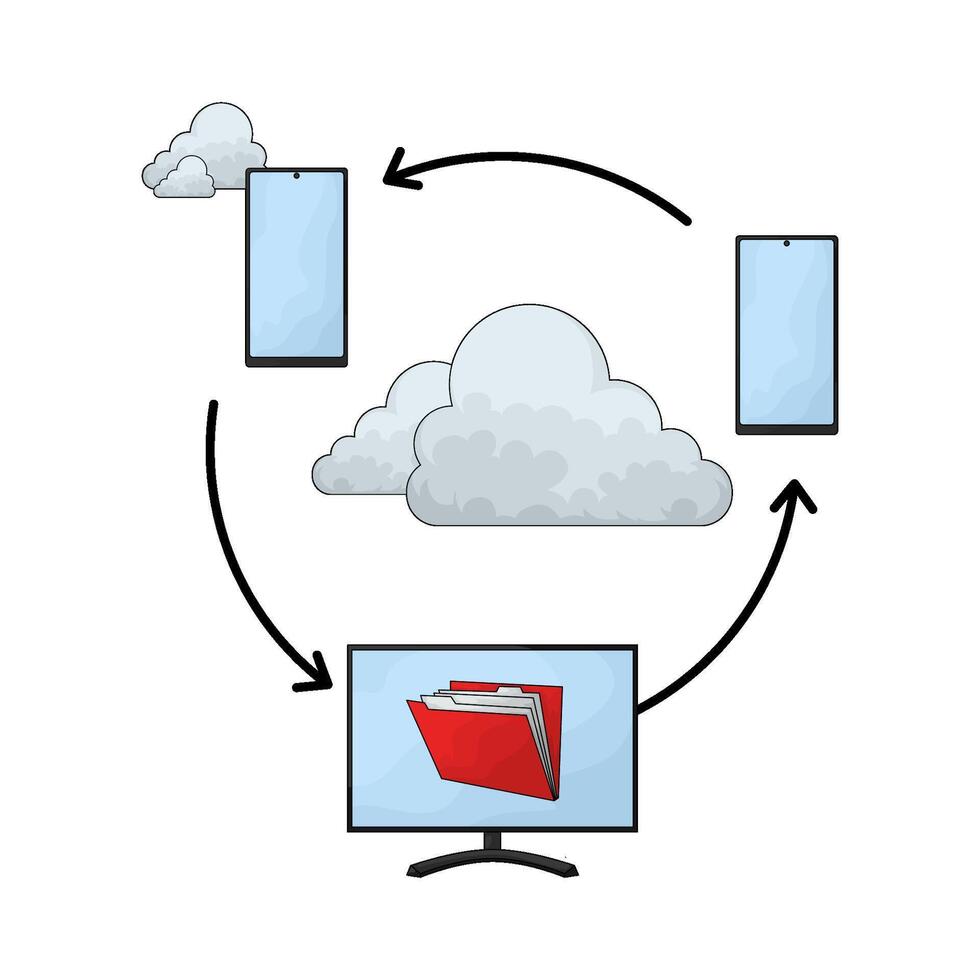 folder backups illustration vector