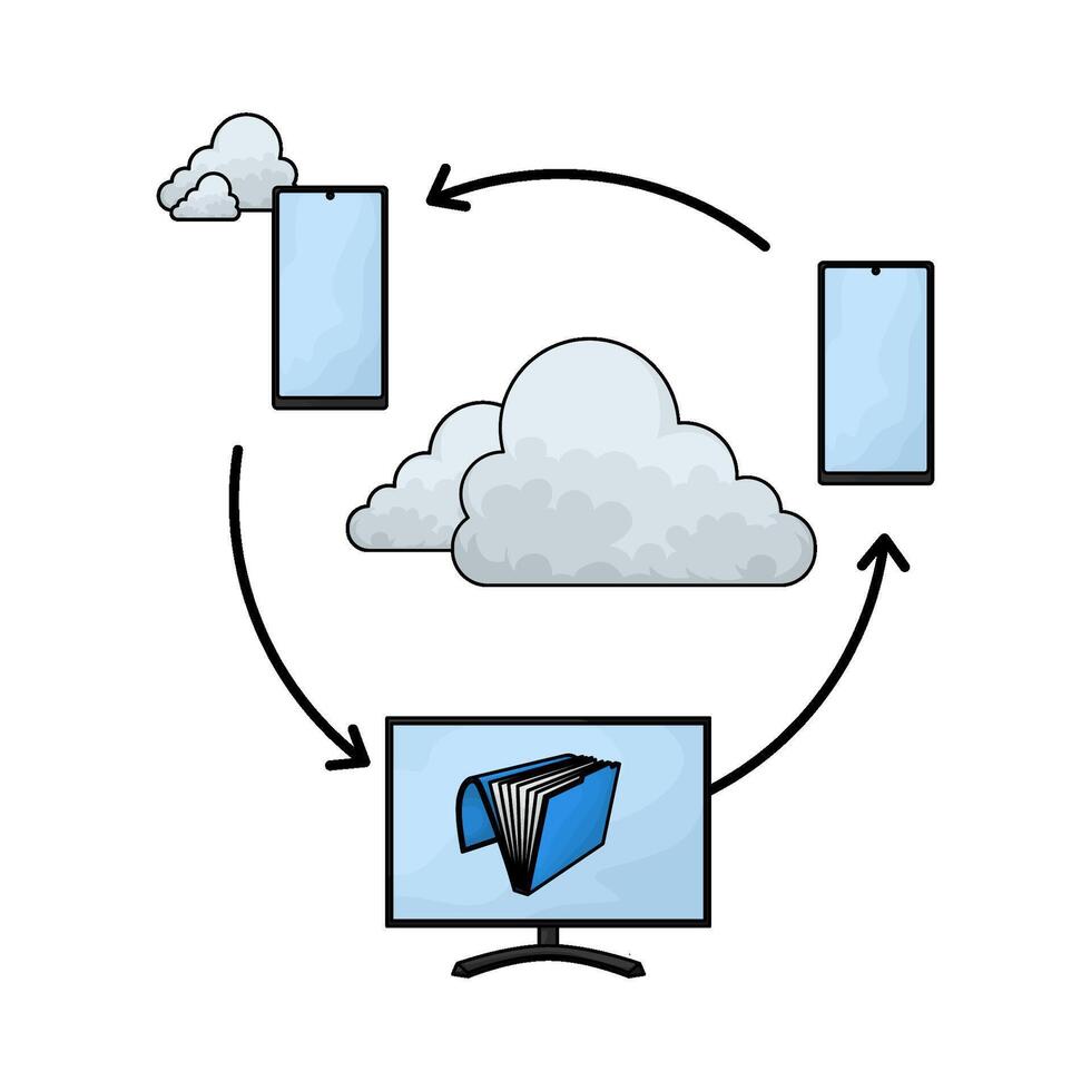 Data Backup illustration vector