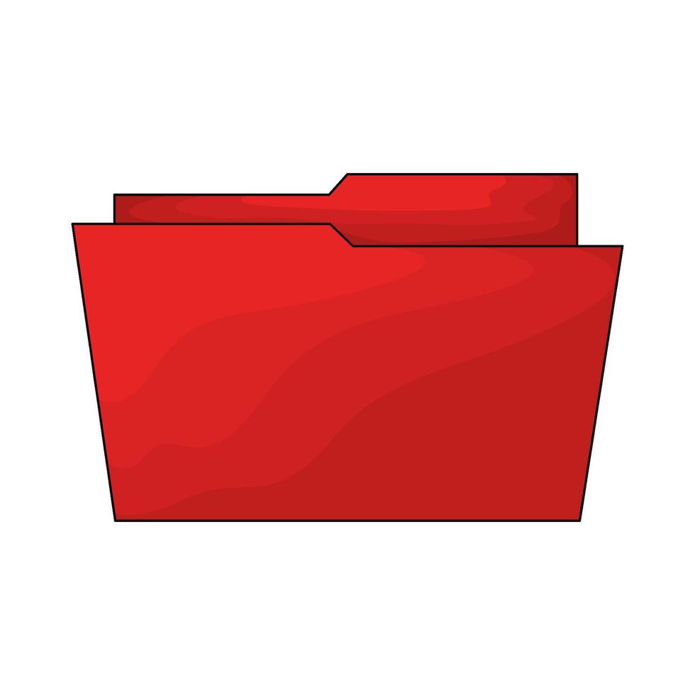 empty red folder vector