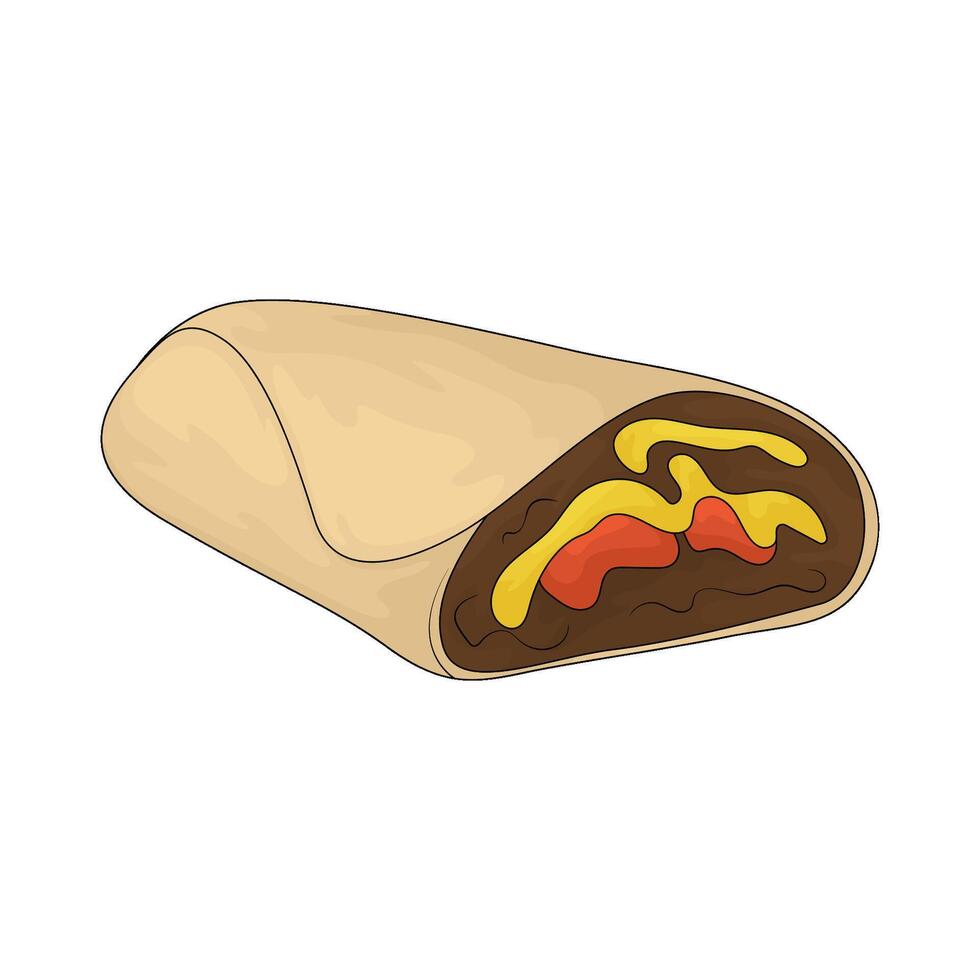 illustration of delicious wrap vector