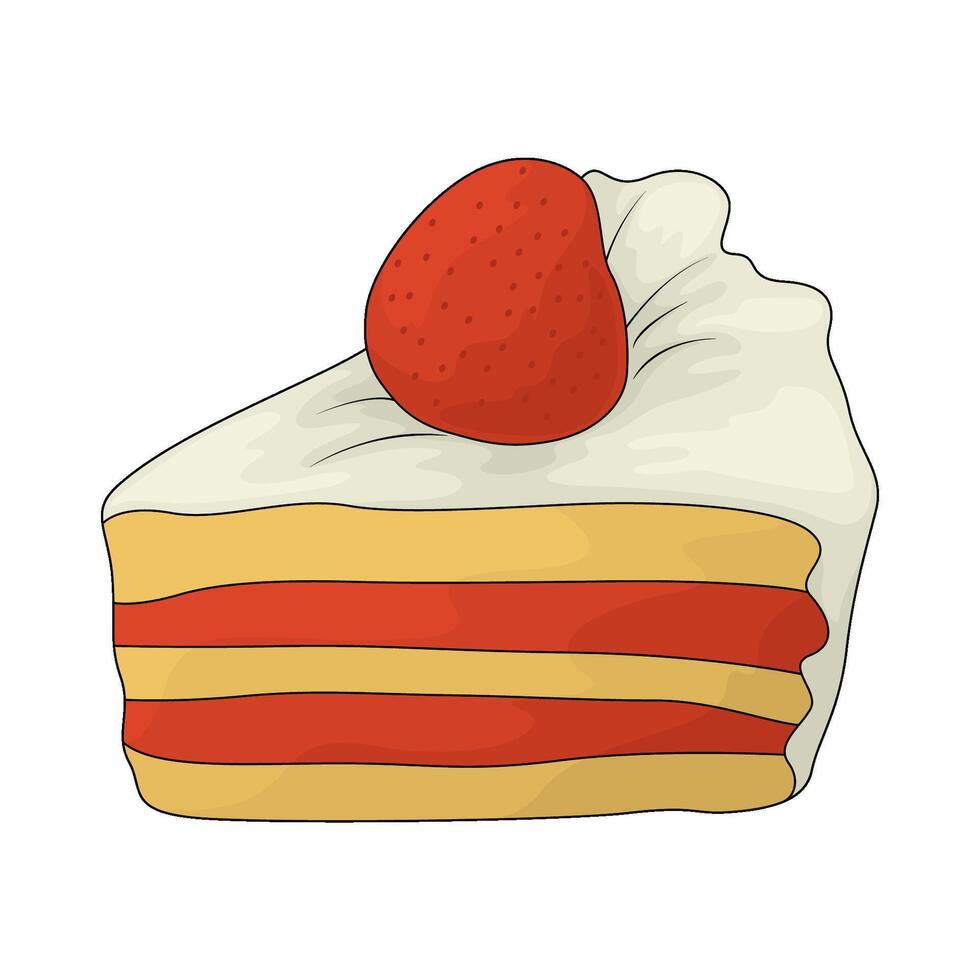 cheesecake and strawberry vector