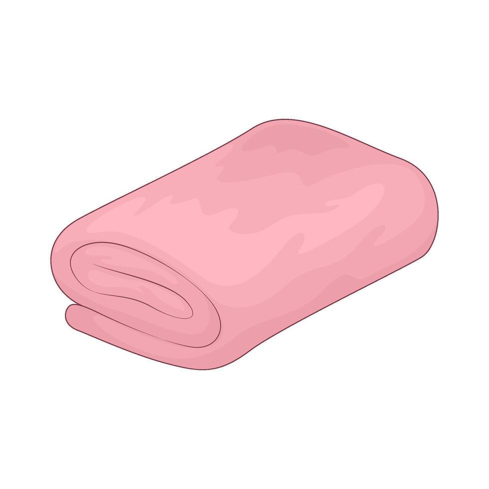 folded pink towels vector