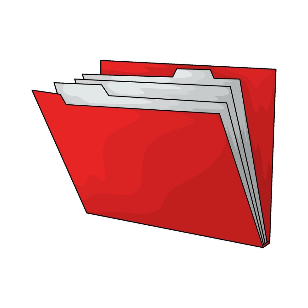 empty red folder illustration vector