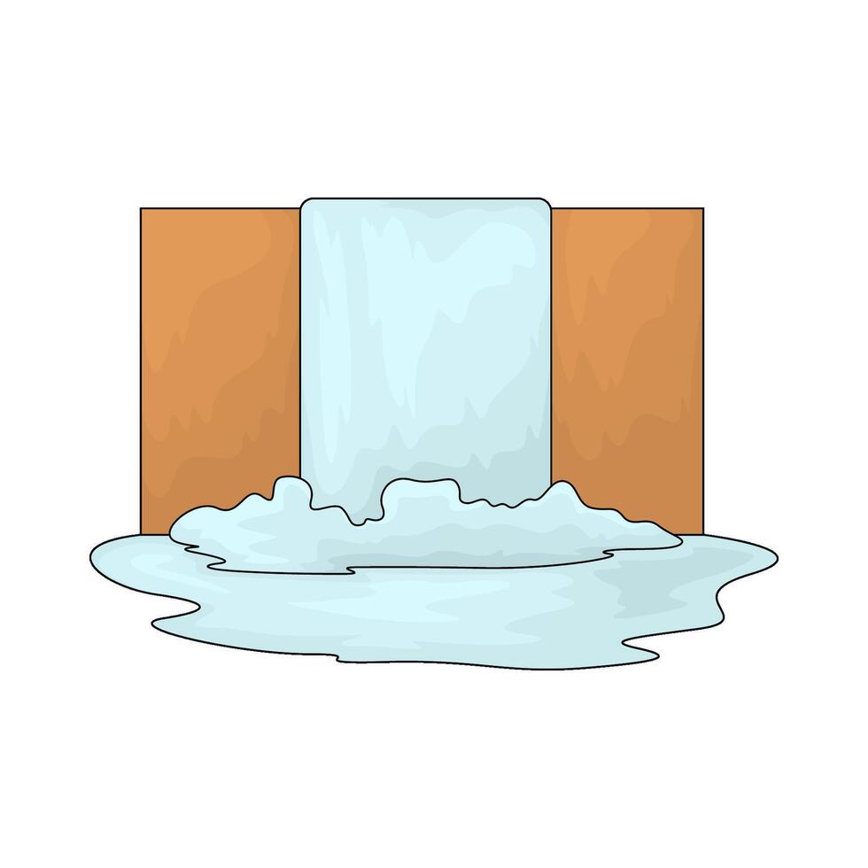 illustration of a waterfall vector