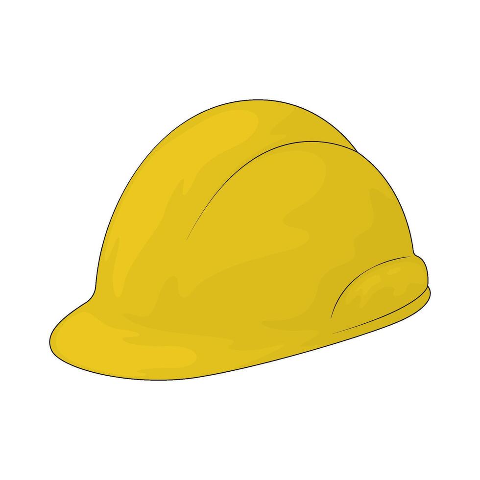 worker safety helmet illustration vector