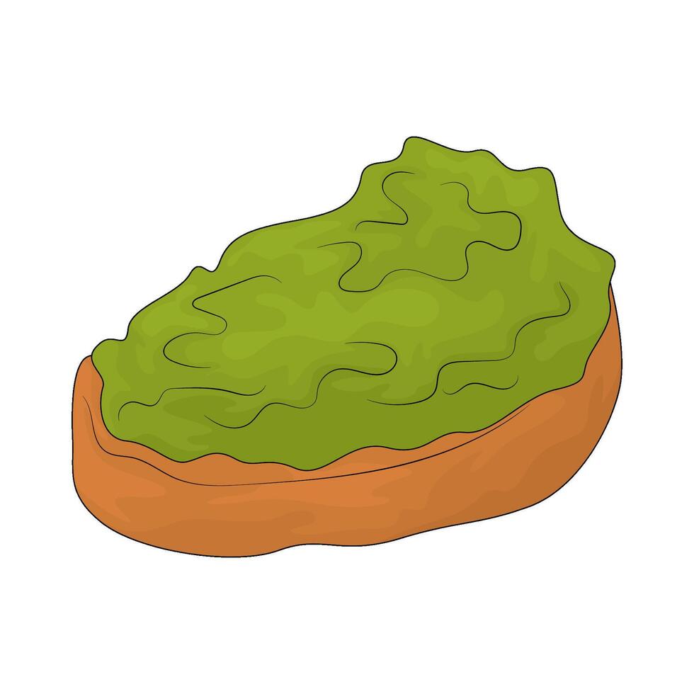 toast with avocado vector