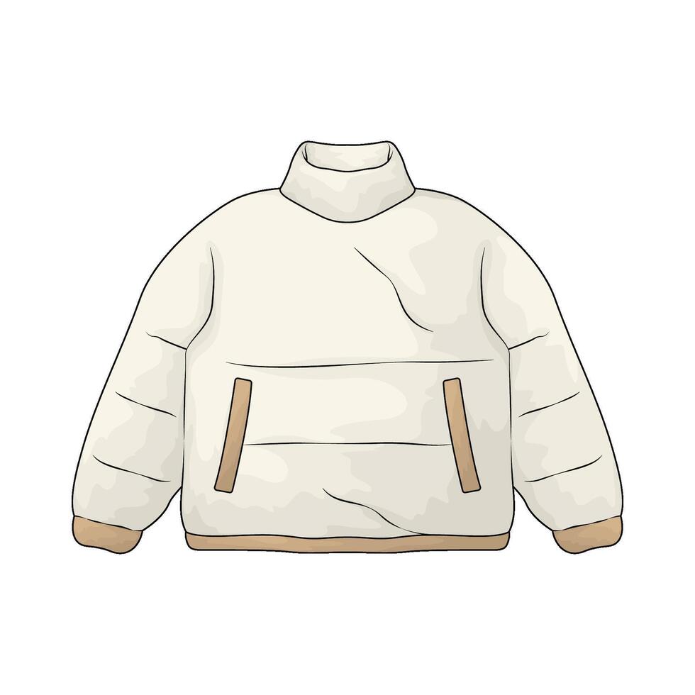 white sweater illustration vector