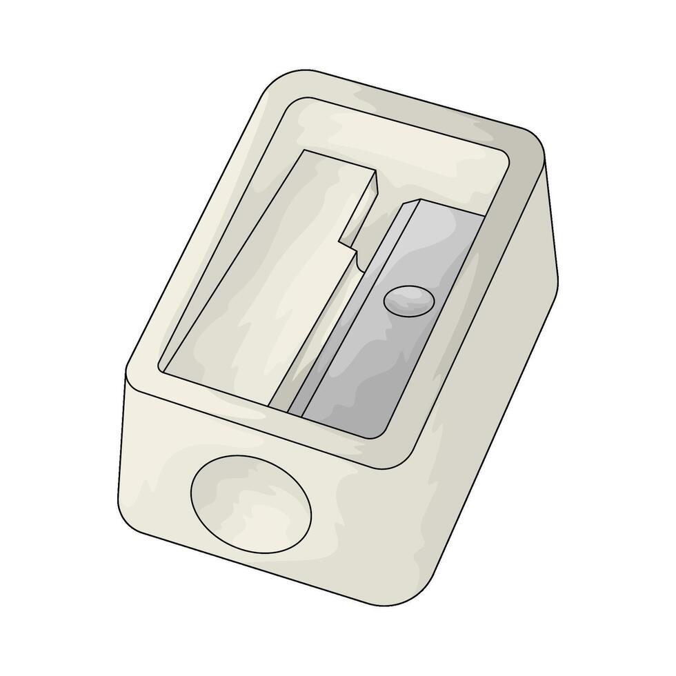 white pencil sharpener vector