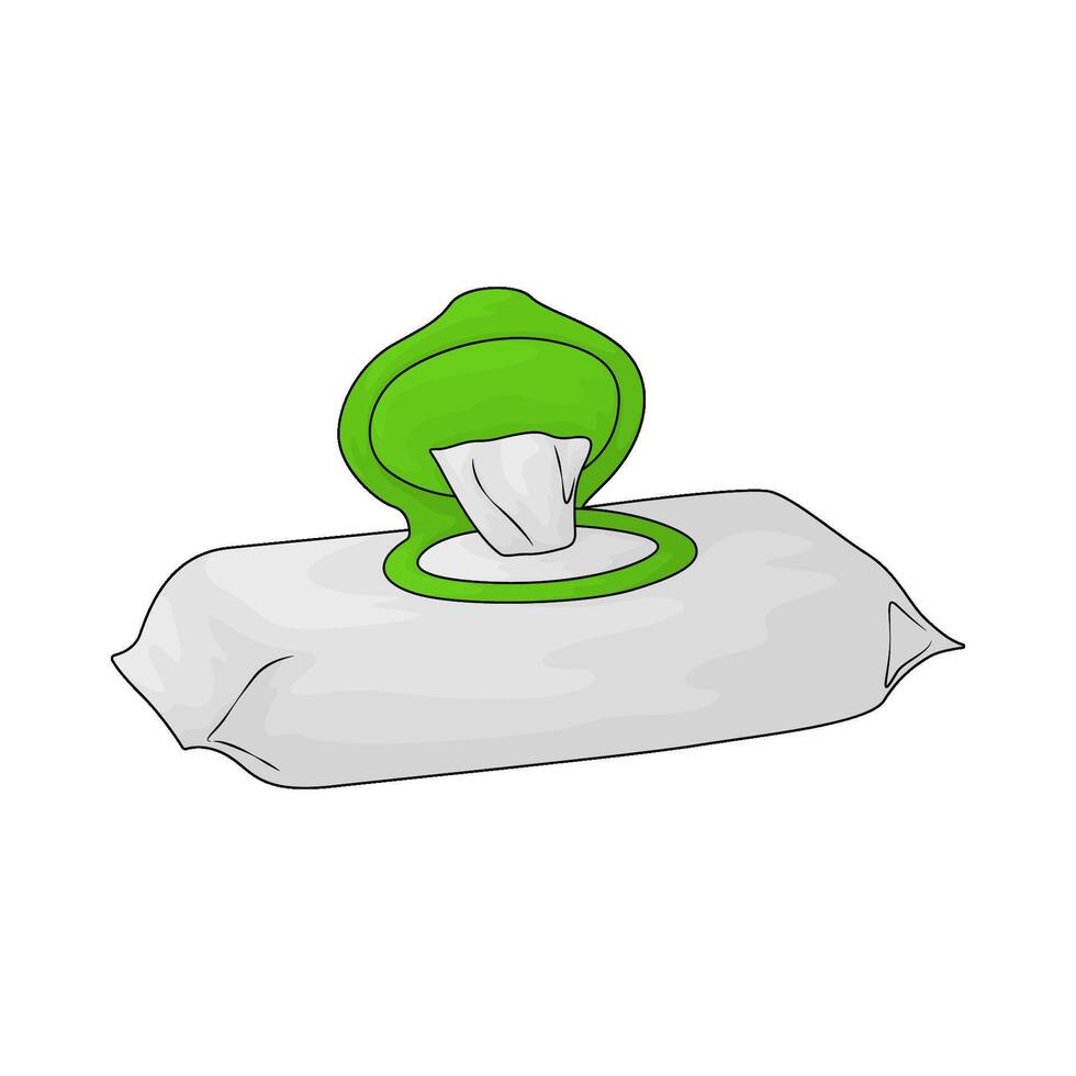baby wet wipes vector