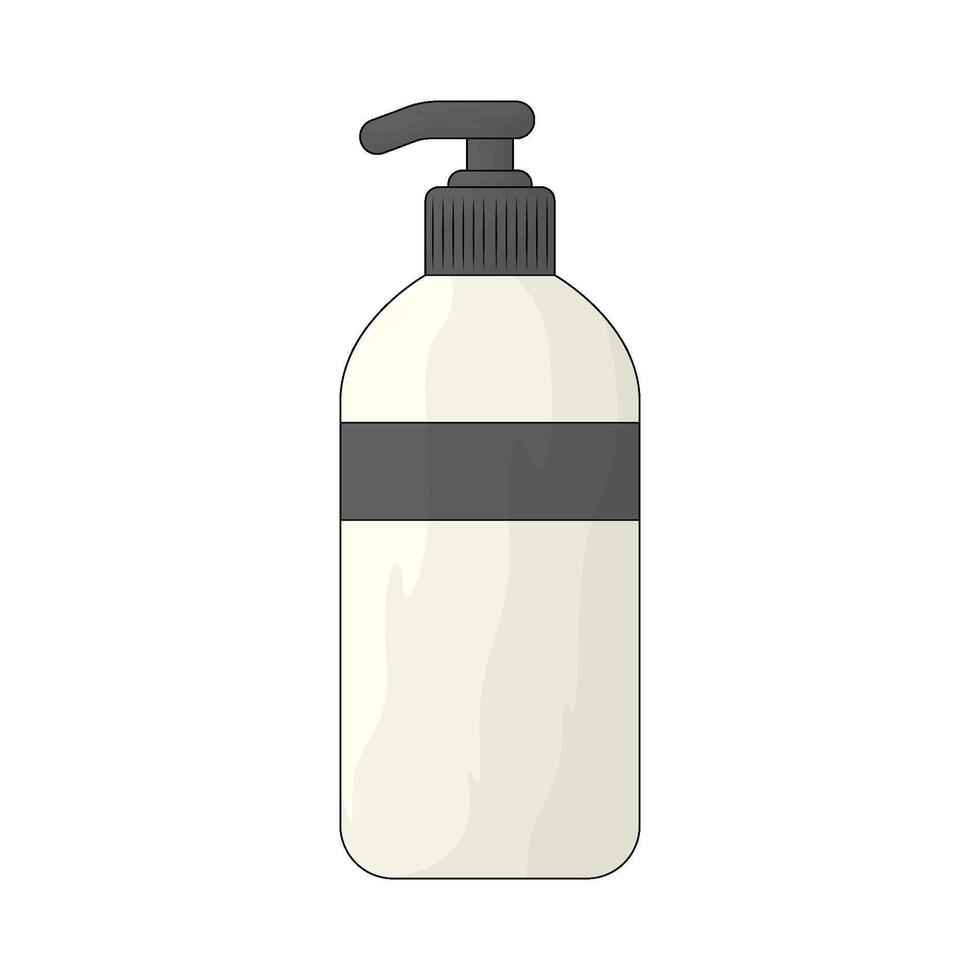 Barbershop shampoo bottle vector