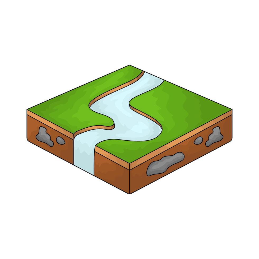 nature river illustration vector