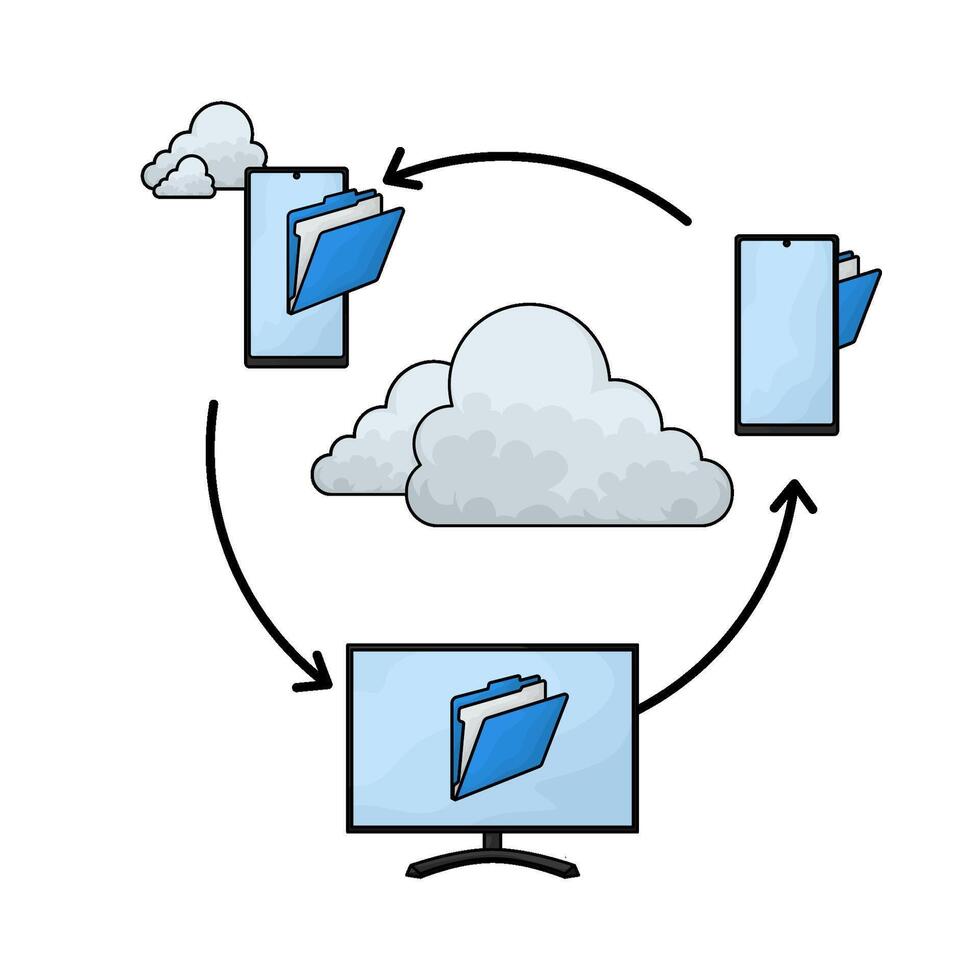 Data Backups illustration vector