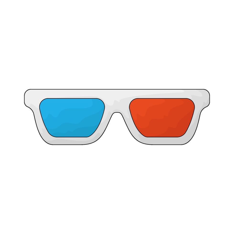 Cinema 3d glasses vector