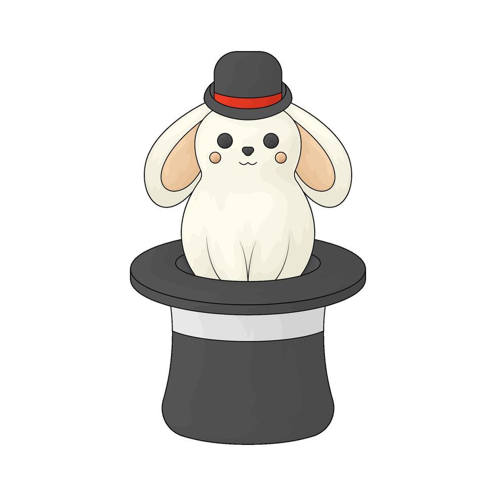 Circus rabbit illustration vector
