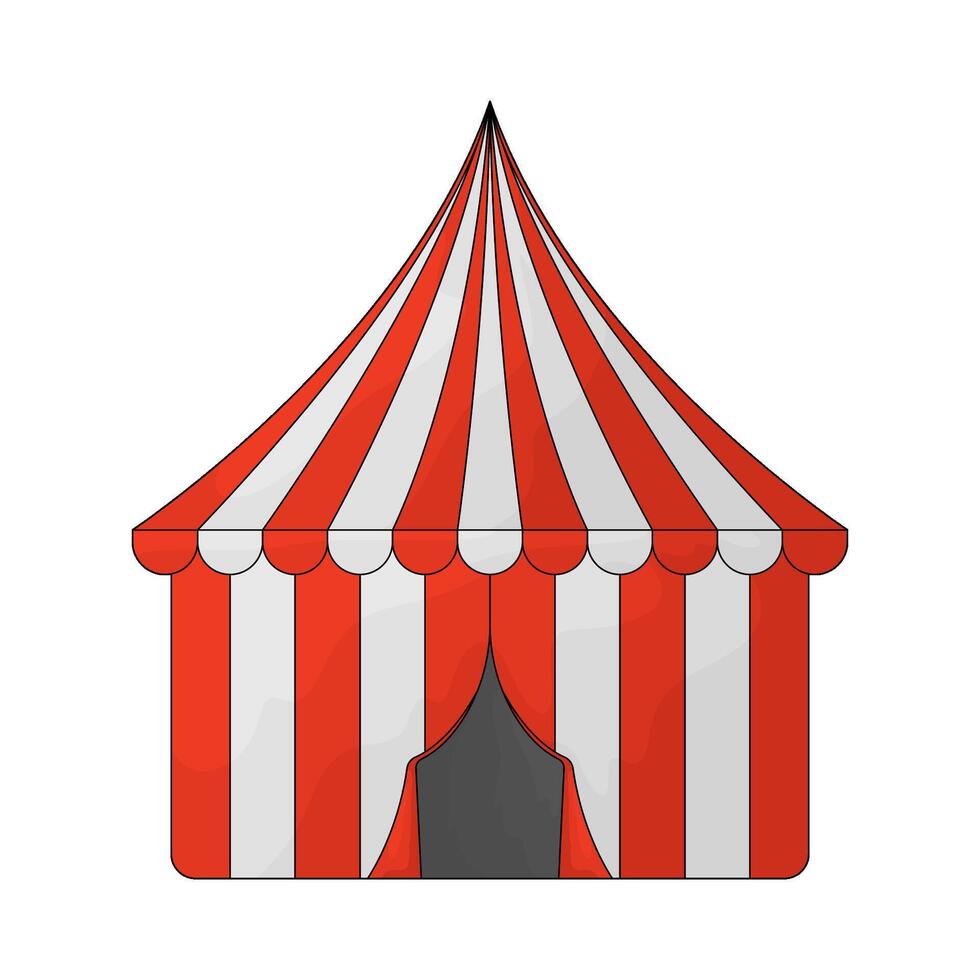 Circus tent illustrations vector