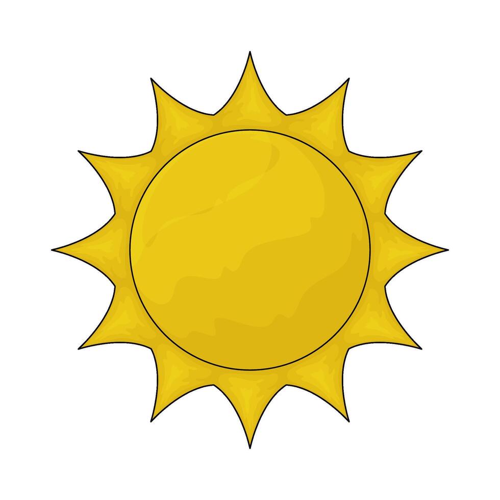 illustration of shining sun vector