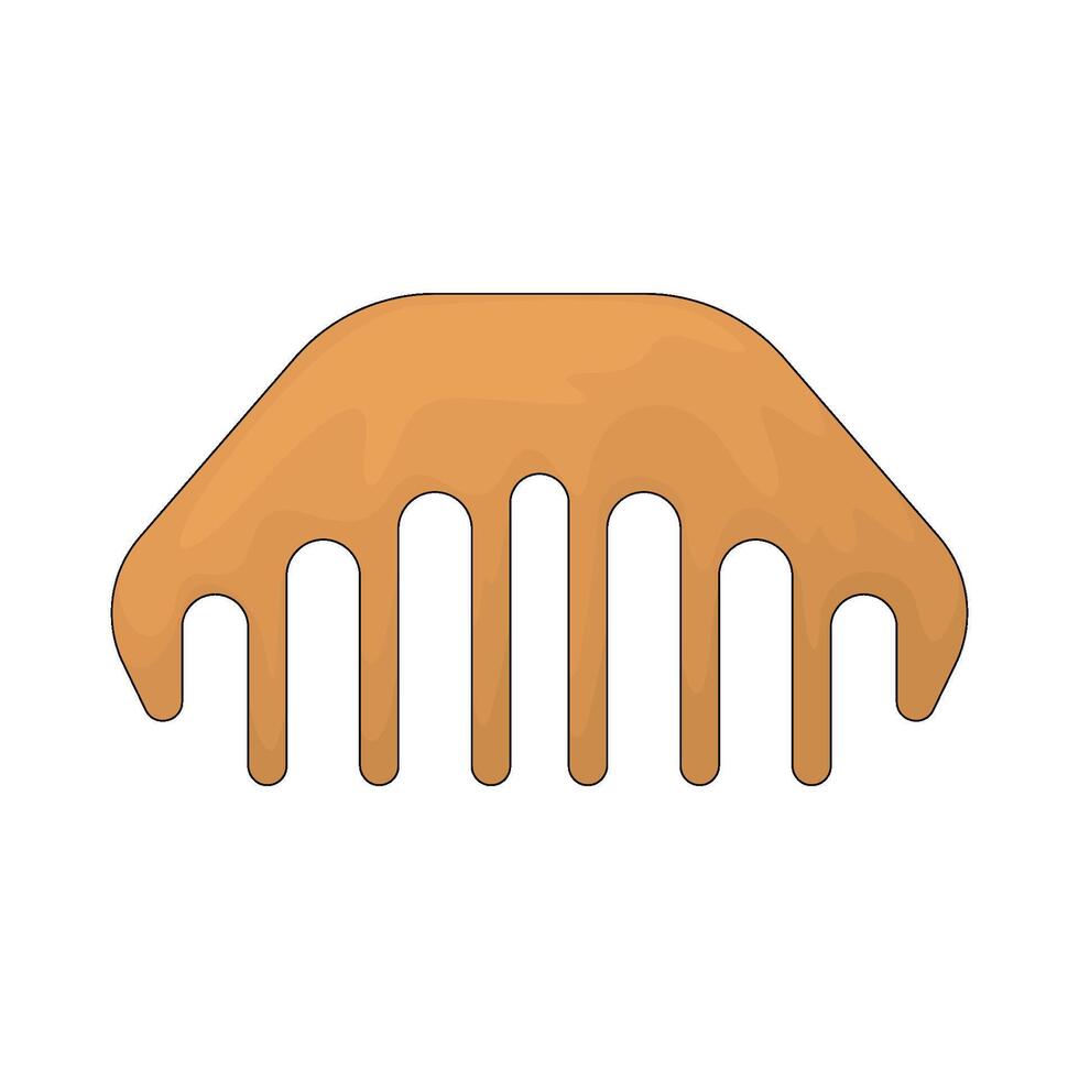 Barbershop wooden comb vector