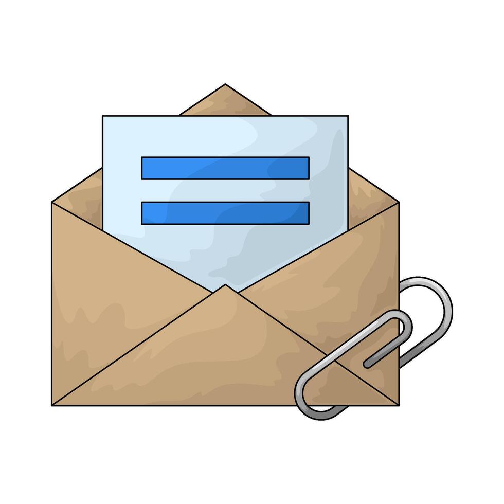 mail attachment illustration vector