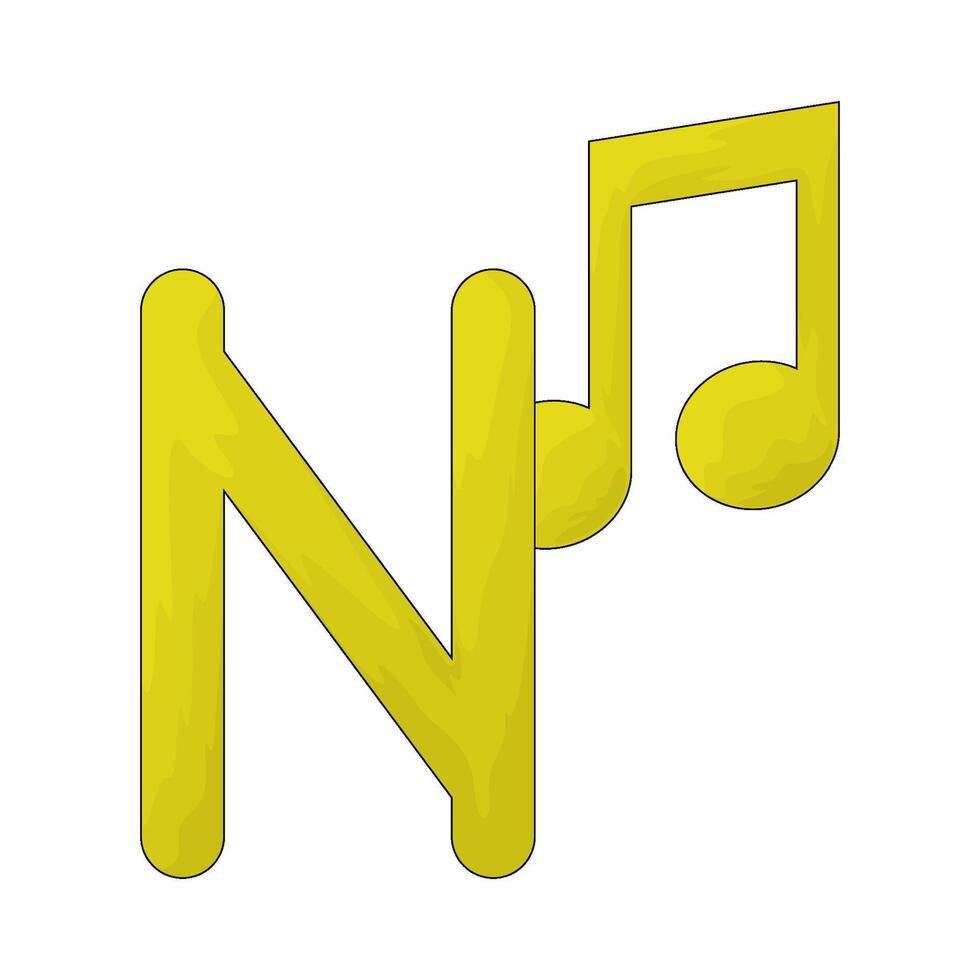 letter n for note vector