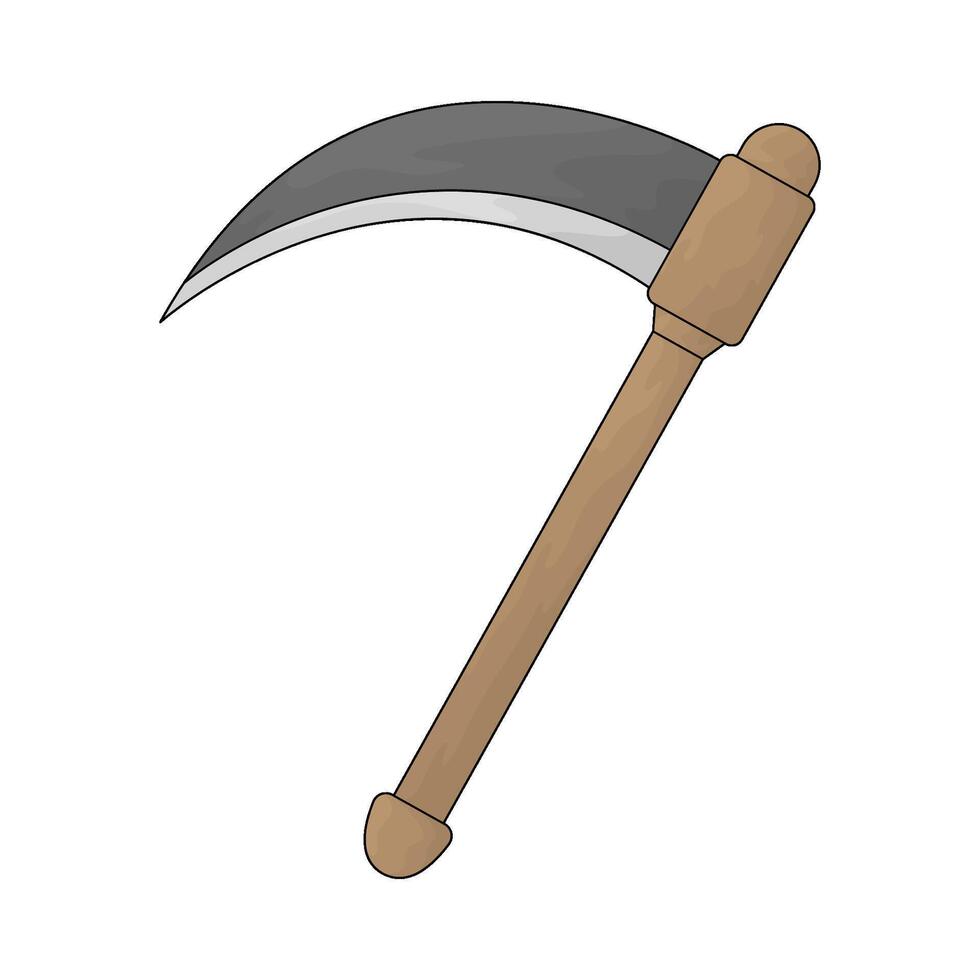 Medieval scythe illustration vector